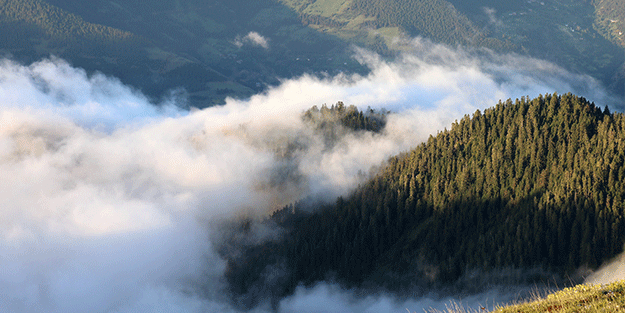Gümüşhane’de eşsiz sis denizi manzarası