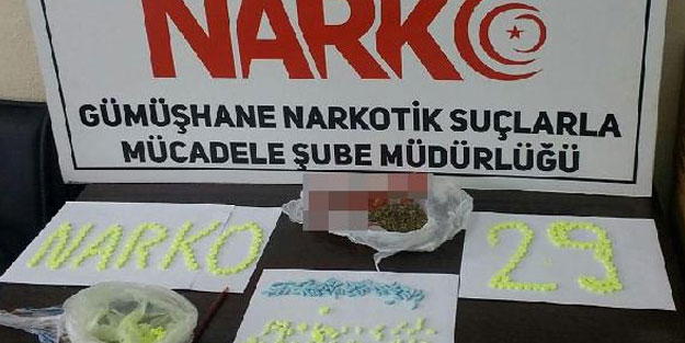 Gümüşhane'de uyuşturucu operasyonu: 2 gözaltı