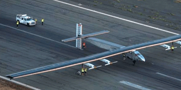 Güneş enerjili uçaktan rekor