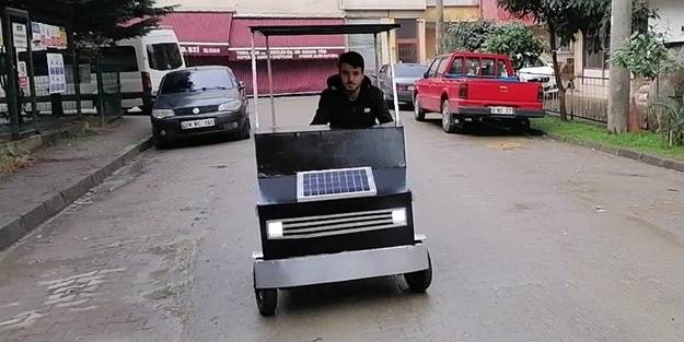 Güneş enerjisiyle çalışıyor... Hurda parçalardan yapıldı