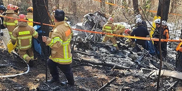 Güney Kore'de helikopter kazası: Ölüler var