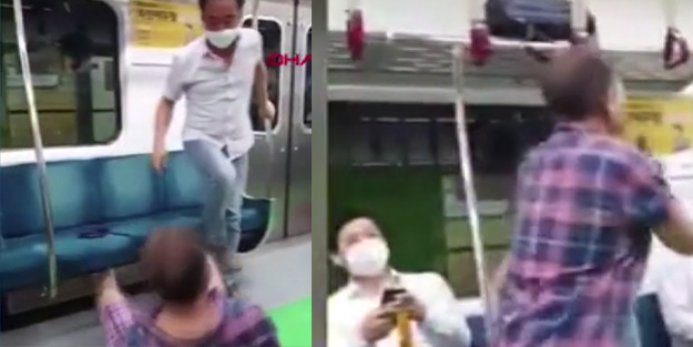 Güney Kore'de maske kavgası! Yolculara saldırdı