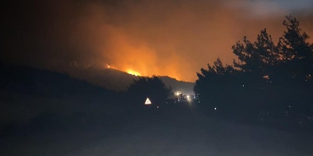 Günlerdir süren orman yangınına 