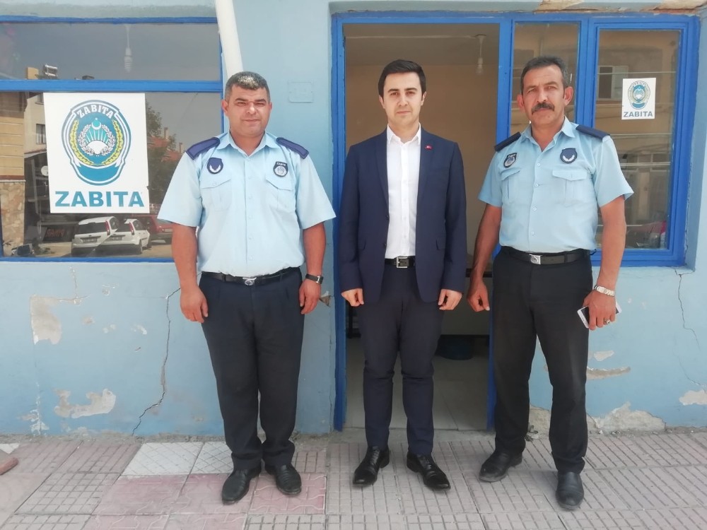 Günyüzü Kaymakamı Koray Çelik zabıta ekiplerini ziyaret etti 