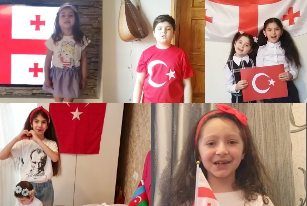 Gürcistan’da miniklerden 23 Nisan mesajı 