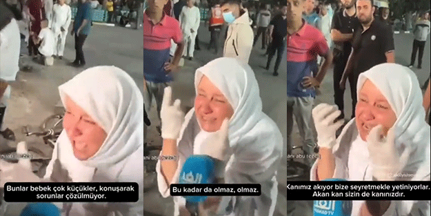 Gürültü yapmayın! Ümmet uyuyor Gazzeli annenin sözleri kurşun gibi