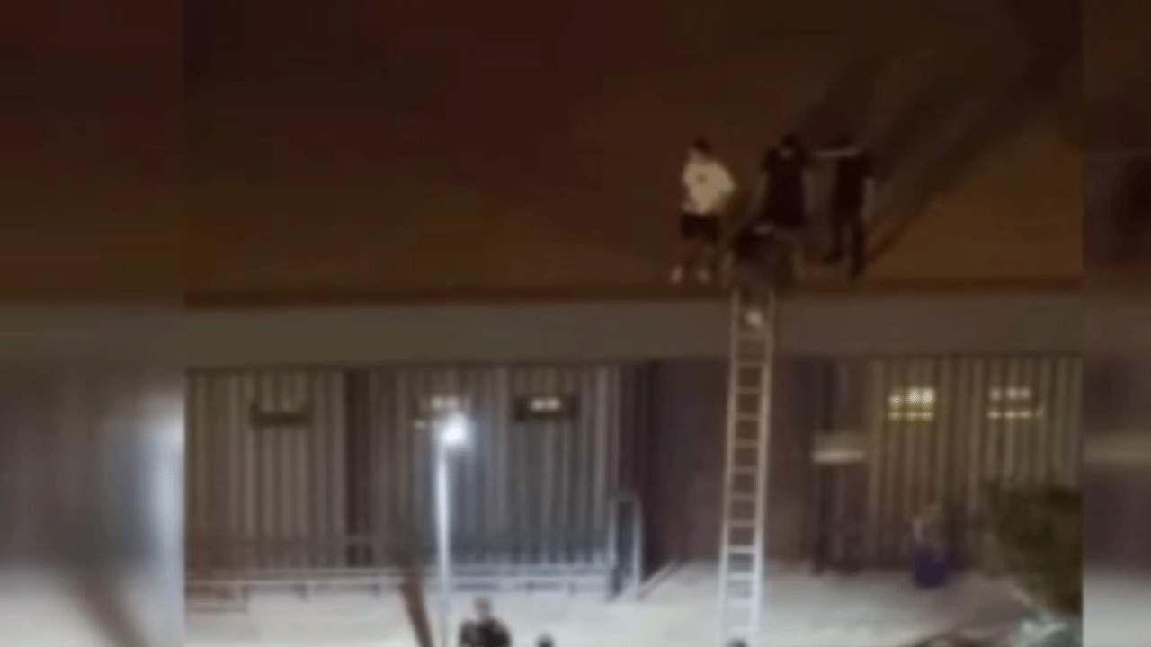 Güvelik görevlileri konseri kaçak izleyen gençleri çatıdan aşağı attı!