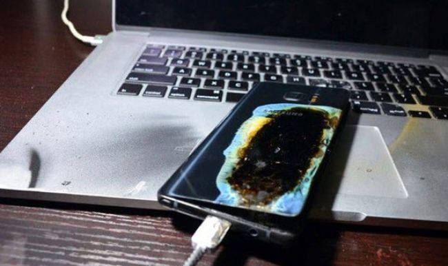Güvenli etiketli Galaxy Note 7 de patladı!