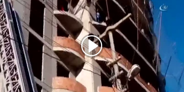 Güvenlik filesi hayat kurtardı!