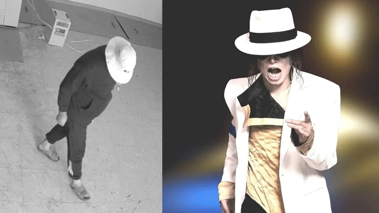 Güvenlik kameralarına yakalandılar! Michael Jackson kılığında öyle bir şey yaptılar ki...