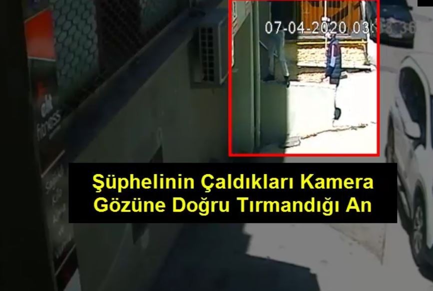 Güvenlik kamerası hırsızı yakalandı 