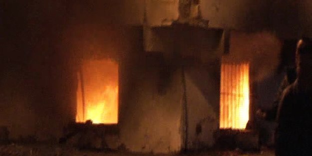 Güvercintepe'de Suriyeli muhacirlerin evi ateşe verildi