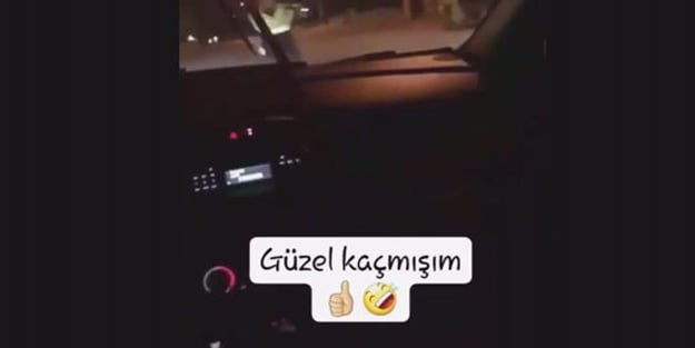 'Güzel kaçmışım' dedi enselendi!