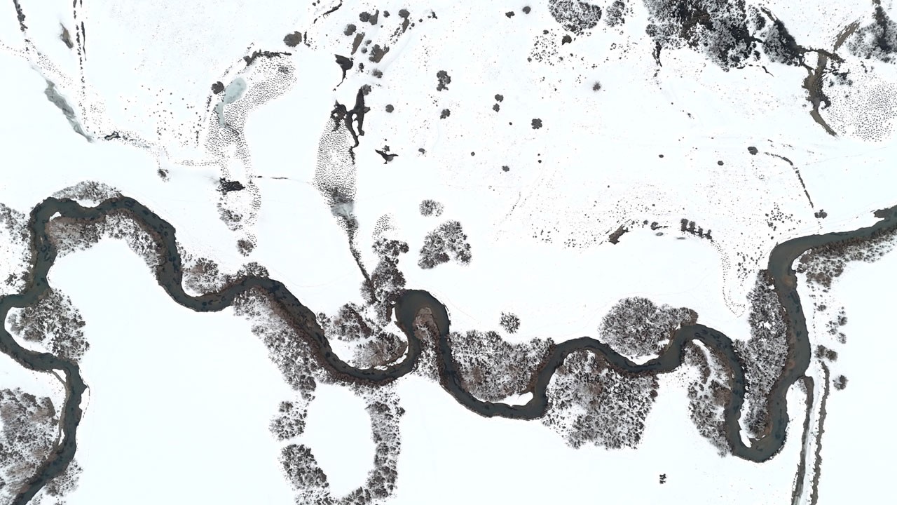 Güzeldere Menderesleri kar altında büyüledi