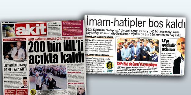 Haberin doğrusunu Akit’te yalanını Taraf’ta okuyun!