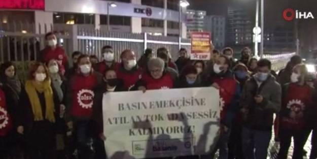 Habertürk binası önünde 'tokatçı' Muharrem Sarıkaya protestosu