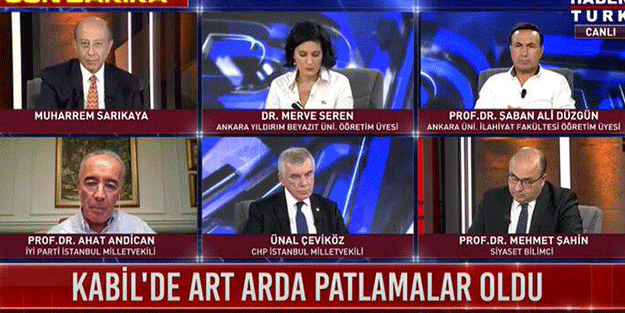 Habertürk canlı yayınında ilginç ses! Kimse ne olduğunu anlamadı