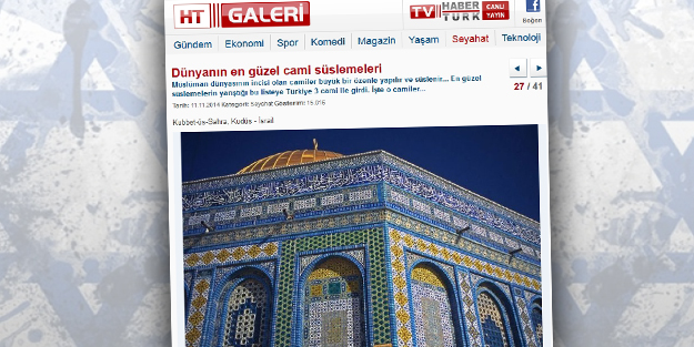 Habertürk Kudüs'ü İsrail toprağı yaptı!