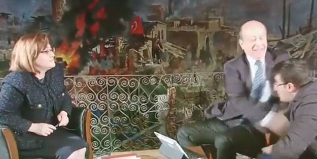 Habertürk'te skandal! Muharrem Sarıkaya çalışana tokat attı belediye başkanı donup kaldı