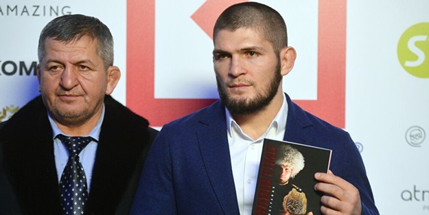 Habib'in babası Dağıstan'daki köyünde defnedildi