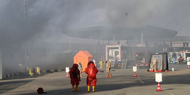 Habur Sınır Kapısı'nda nefes kesen KBRN tatbikatı