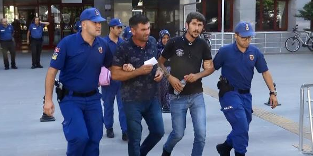 Hacze gelen icra görevlilerini dövüp, rehin alan anne ve oğulları tutuklandı