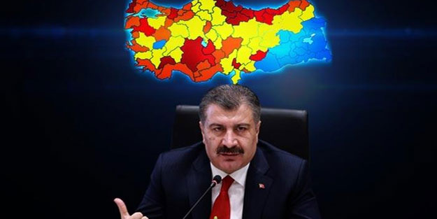 Haftalık vaka haritası açıklandı! 5 il alarm veriyor