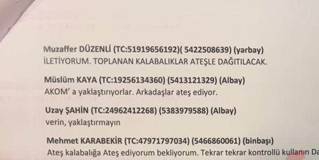 Hain Gülen'in askerlerinin darbe yazışmaları