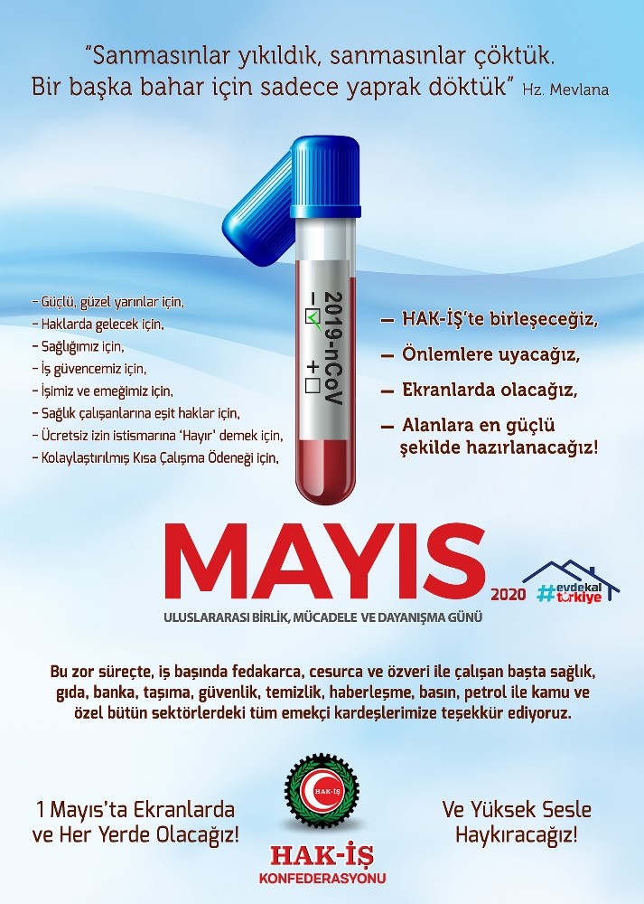 HAK-İŞ 81 ilde 1 Mayıs bildirisi okuyacak 