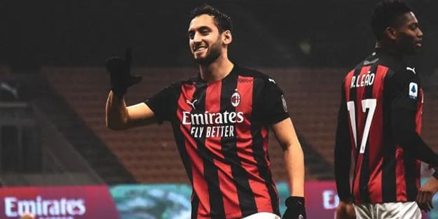 Hakan Çalhanoğlu takımını sırtladı