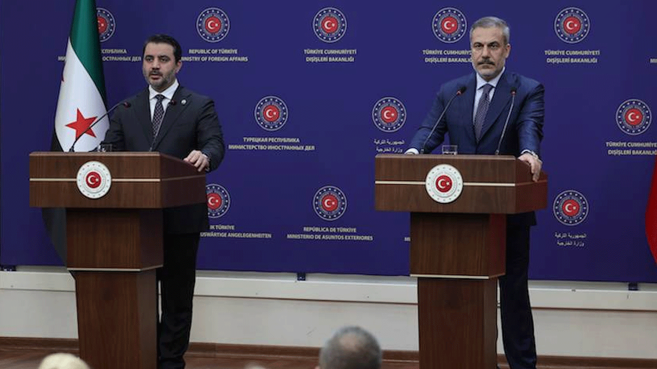 Hakan Fidan'la birlikte açıklama yapan Suriyeli Bakanın İsrail sözleri olay oldu