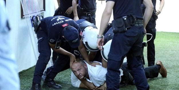 Hakeme tekme atan yönetici böyle gözaltına alındı