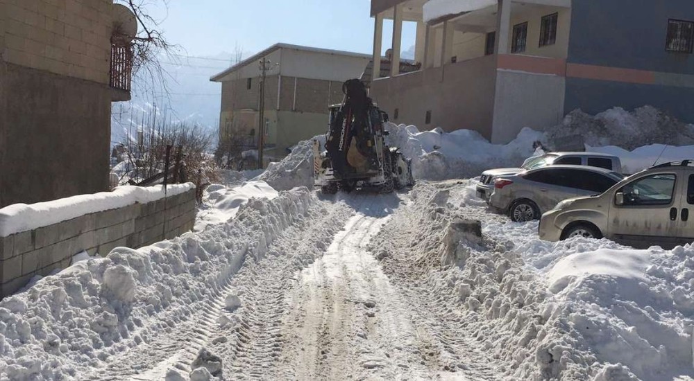 Hakkari Belediyesi kar mesaisinde 