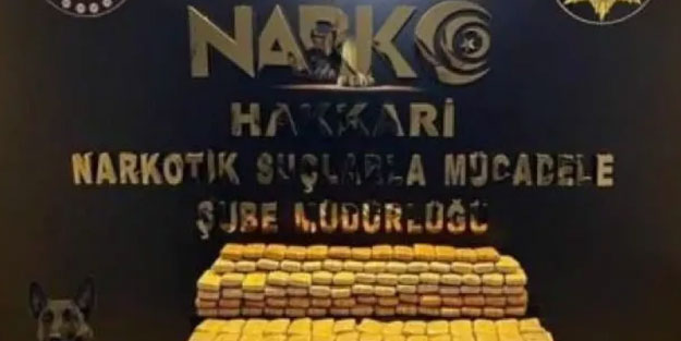 Hakkari polisin bir araçta 241 kilo eroin ele geçirdi
