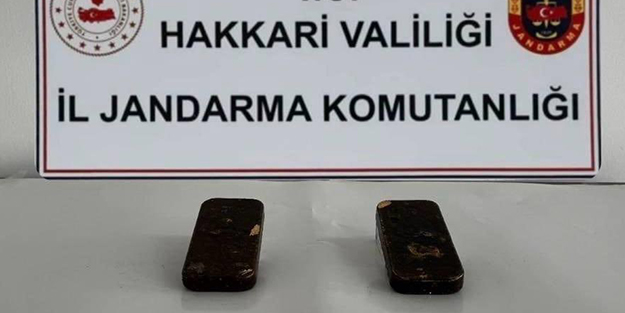 Hakkari'de 1 kilo 870 gram külçe altın ele geçirildi