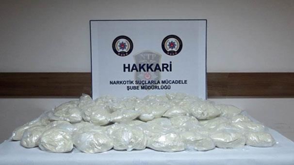 Hakkari'de 45 kilo eroin ele geçirildi, 1 kişi gözaltında