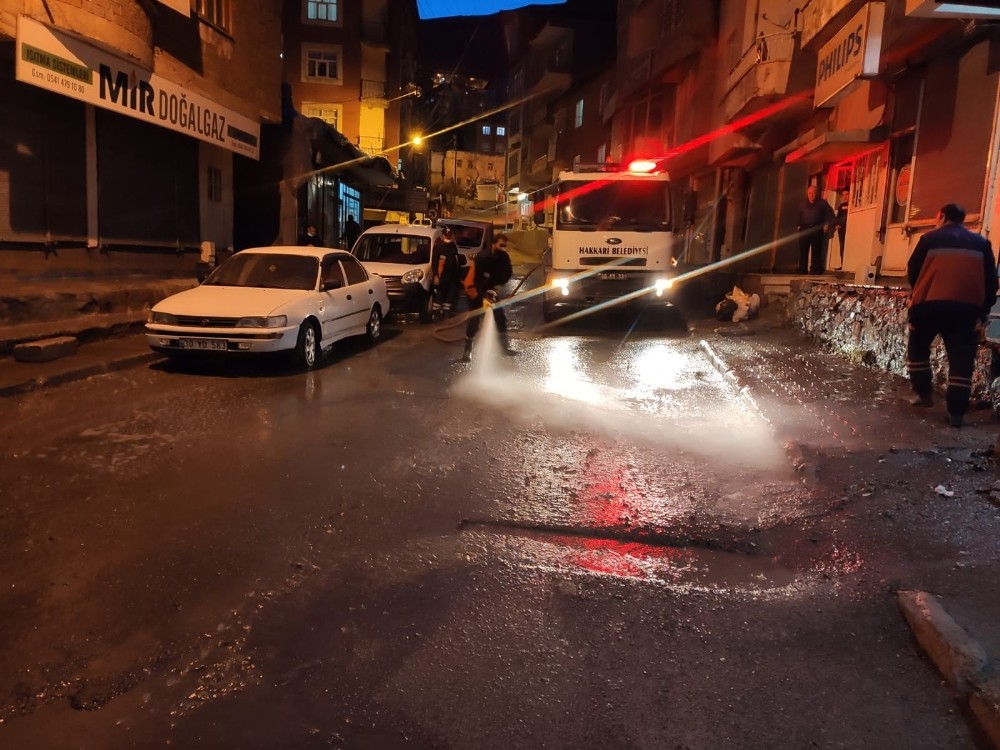 Hakkari’de dezenfekte çalışması 