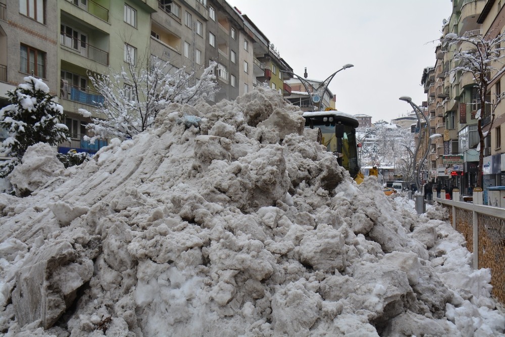 Hakkari’de karla mücadele çalışması 