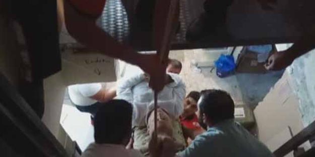 Halatı kopan asansörde bulunan vatandaş yaralandı