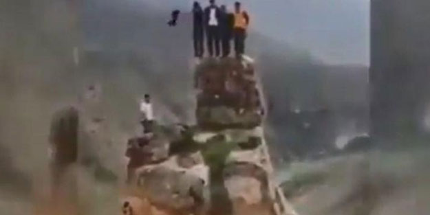 Halayda 'zirve' yaptılar! Tam 350 metre