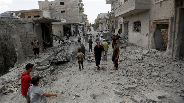 Halep'e füze saldırısı: 5 kişi öldü