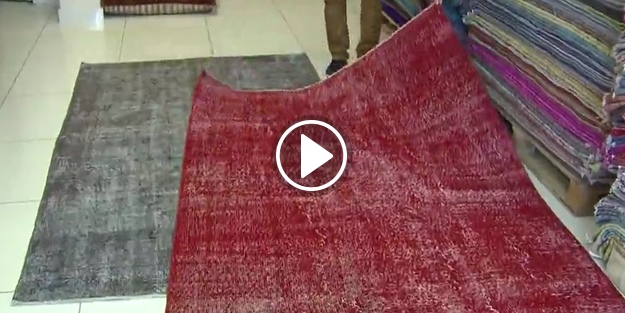 Halı eskitip dünyaya satıyorlar