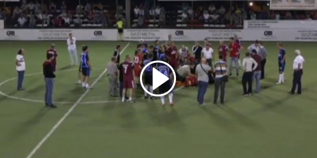 Halı sahanın ortasında ölüm