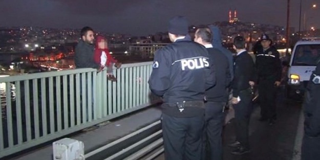 Haliç Köprüsü'nde korku dolu anlar
