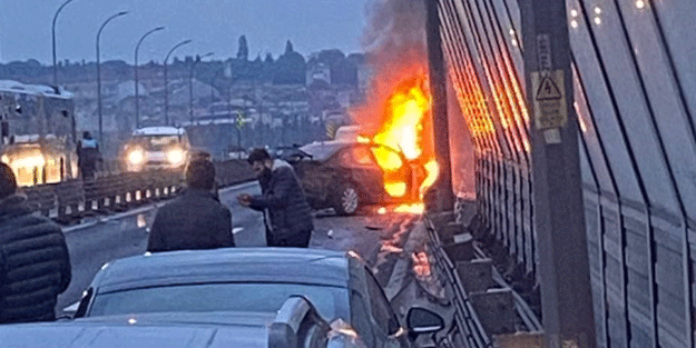 Haliç Köprüsü’nde yürekler ağza geldi
