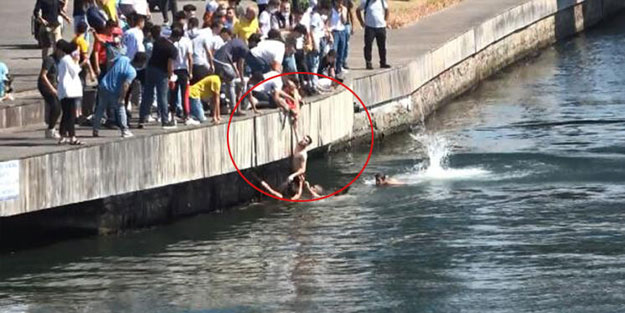 Haliç’e giden Suriye’li genç ölümden döndü
