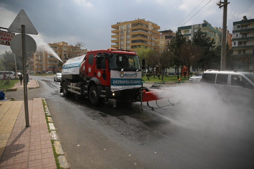 Haliliye’de dezenfekte çalışmaları sürüyor 
