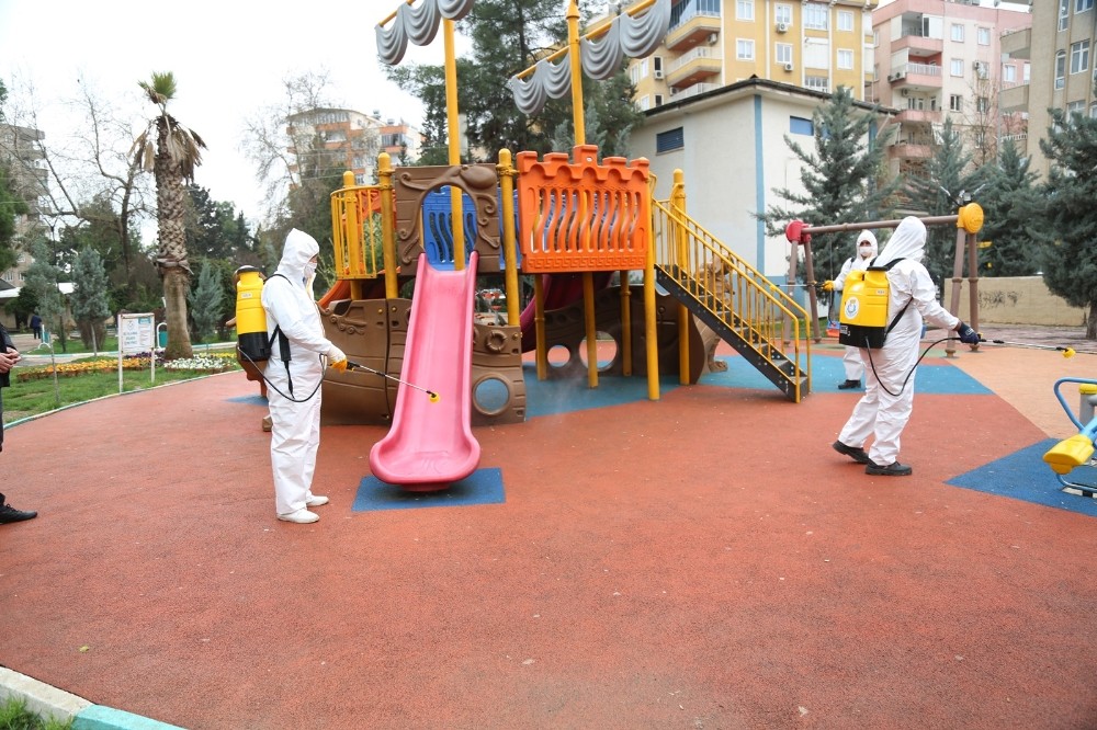 Haliliye’de ekiplerin dezenfekte çalışmaları devam ediyor 