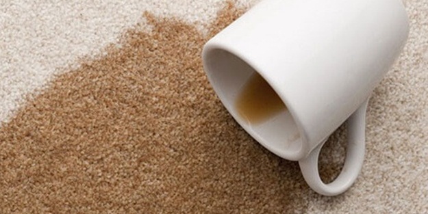 Halınıza kahve dökülürse...