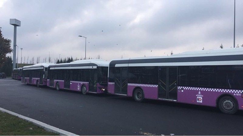 Halk otobüsleri kontak kapattı